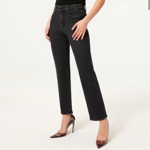 Good American Black Straight Leg Jeans
